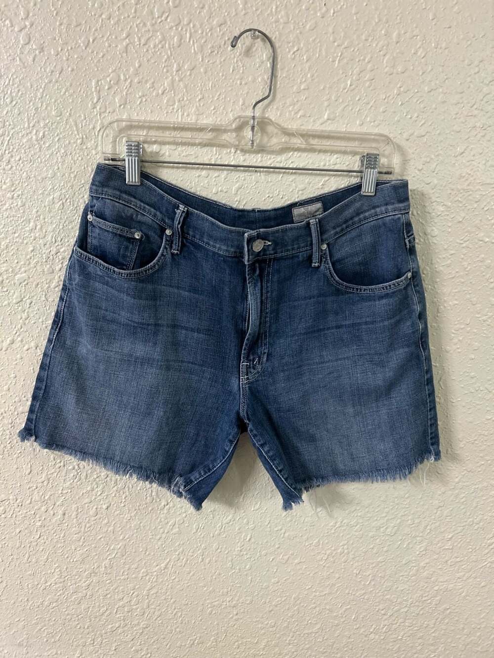 MOTHER Denim Cut-Off Denim Shorts Blue Size 30